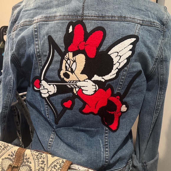 The Unbranded Brand Jackets & Blazers - Denim Jean Jacket with Cartoon Patch